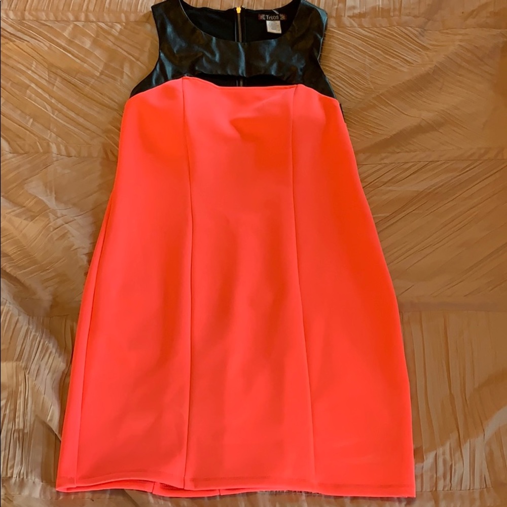 Patten leather lined dress